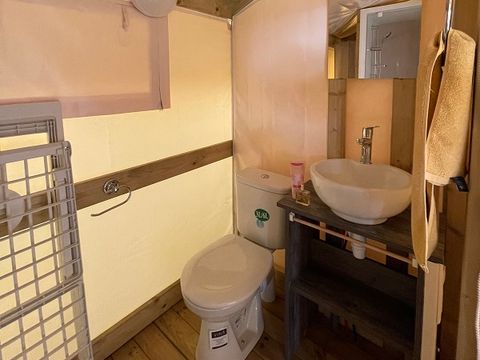 TENTE TOILE ET BOIS 5 personnes - Tente Lodge FreeFlower Standard 30m² (2 chambres) + Terrasse 5 pers