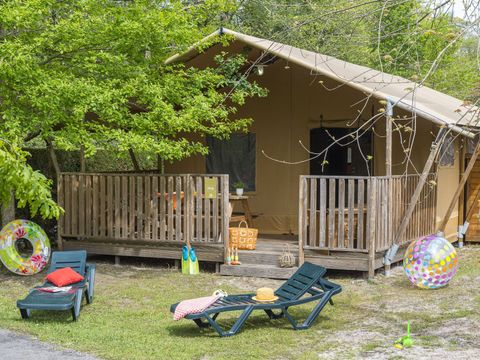 TENTE TOILE ET BOIS 5 personnes - LODGE SAFARI 5p 2ch ****