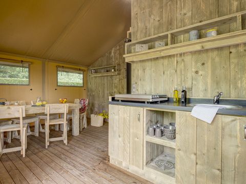 TENTE TOILE ET BOIS 5 personnes - LODGE SAFARI 5p 2ch ****
