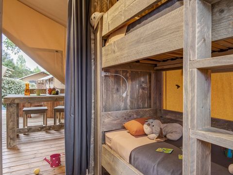 TENTE TOILE ET BOIS 4 personnes - LODGE 4p 2ch ****