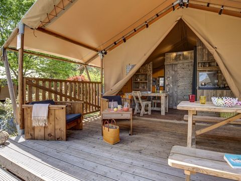 TENTE TOILE ET BOIS 4 personnes - LODGE 4p 2ch ****