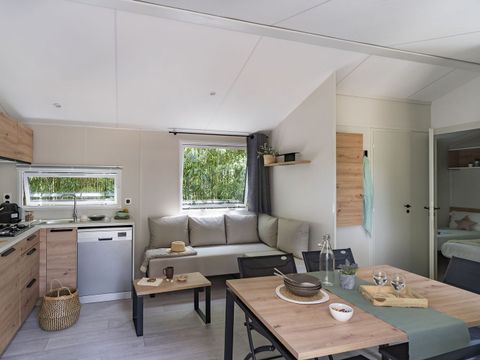 MOBILHOME 6 personnes - COTTAGE MIMOSAS 6p 3ch 2SdB clim PREMIUM