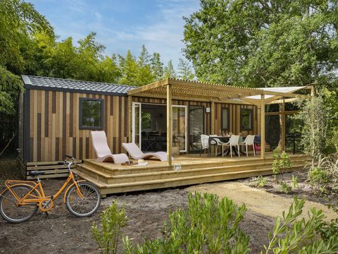 MOBILHOME 6 personnes - COTTAGE MIMOSAS 6p 3ch 2SdB clim PREMIUM