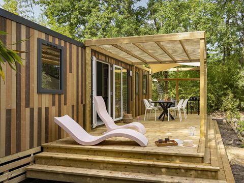 MOBILHOME 6 personnes - COTTAGE MIMOSAS 6p 3ch 2SdB clim PREMIUM