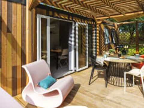 MOBILHOME 6 personnes - Cottage Mimosas 6p 3ch 2SdB Clim Premium