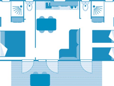 MOBILHOME 4 personnes - Cottage 4p 2ch Premium