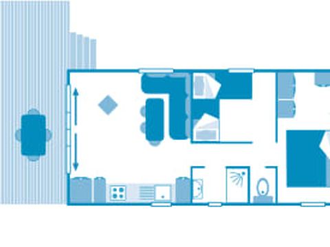 MOBILHOME 5 personnes - Cottage 5p 2ch ****