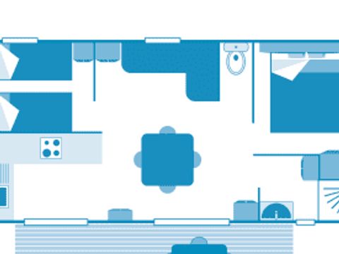 MOBILHOME 6 personnes - Cottage 4/6p 2ch ***