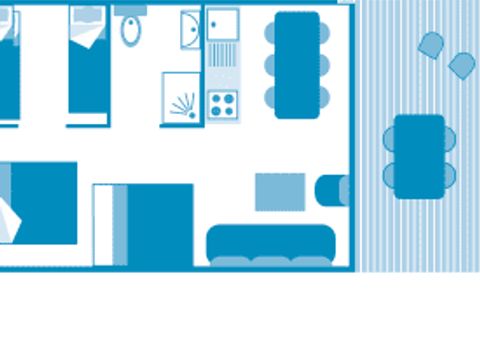 TENTE TOILE ET BOIS 7 personnes - Lodge Safari 7p 3ch ****