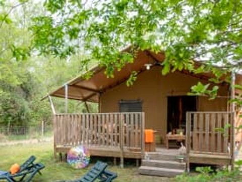 Tente en toile et en bois 7 personnes - Lodge Safari 7p 3ch ****