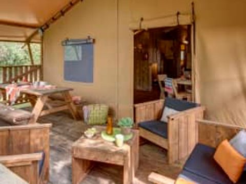 Tente en toile et en bois 7 personnes - Lodge Safari 7p 3ch ****