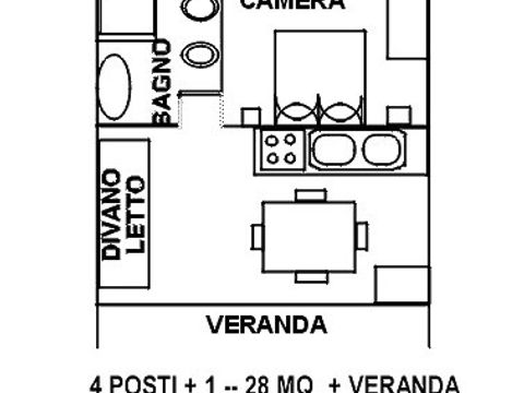 BUNGALOW 4 personnes - Bungalow B5 (deux pièces)