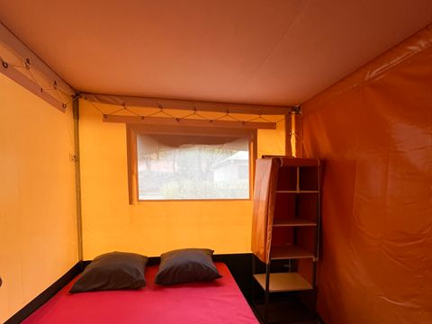 BUNGALOW TOILÉ 5 personnes - Bungalow Toilé Standard 20m² 2 chambres - sanitaire individuel extérieur + Auvent - sans clim 1/5 pers