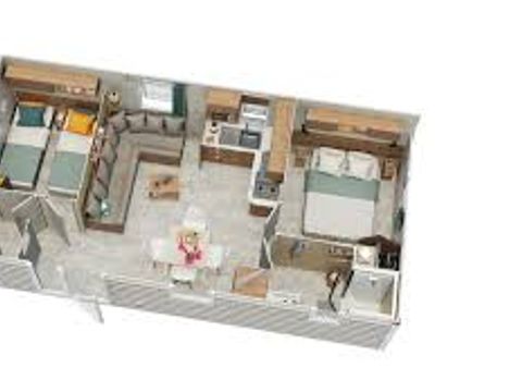 MOBILHOME 6 personnes - NEW // Mobil home Premium 32 M2 2 chambres Clim TV lave vaisselle