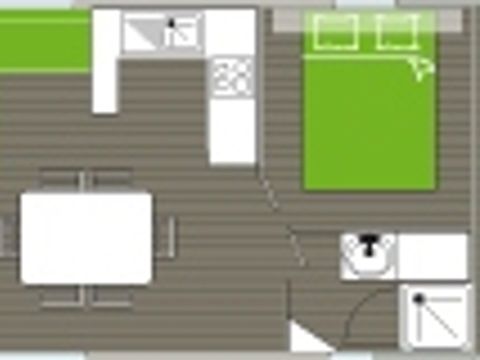 MOBILHOME 8 personnes - Mobil-home Confort 35/37m² 3 chambres - sans clim 1/8 pers