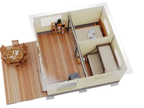 BUNGALOW TOILÉ 5 personnes - Nomade (sans sanitaires)
