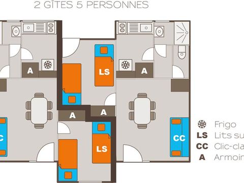 GÎTE 5 personnes - Gîte 1 chambre
