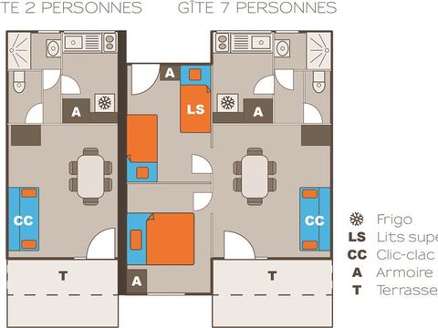 GÎTE 7 personnes - Gîte 2 chambres