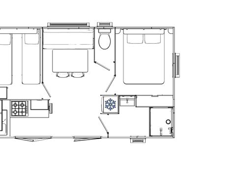 MOBILHOME 4 personnes - MH2 24 m²