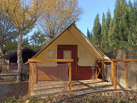 Tente en toile et en bois 4 personnes - Tente Éco-Lodge 2/4 Personnes