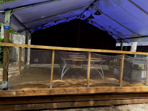 Tente en toile et en bois 6 personnes - Tente Lodge Safari 4-6 Personnes
