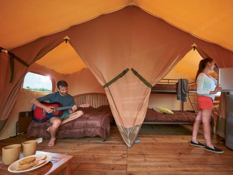 Tente en toile et en bois 6 personnes - Tente Lodge Safari 4-6 Personnes