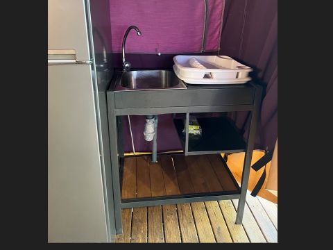 Tente en toile et en bois 6 personnes - Tente Lodge Safari 4-6 Personnes