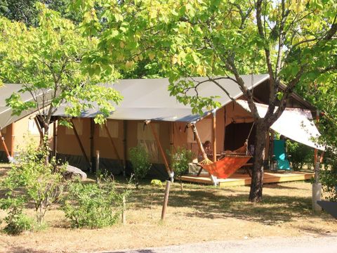 TENTE TOILE ET BOIS 5 personnes - Safari sans sanitaires