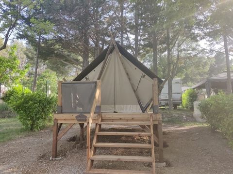 Tente en toile et en bois 2 personnes - Tente Mooera - 1 Chambre