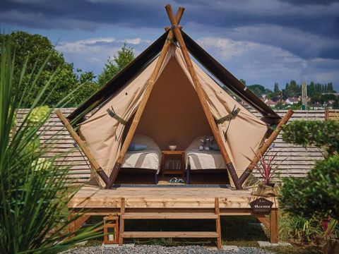 Tente en toile et en bois 2 personnes - Tente Mooera - 1 Chambre