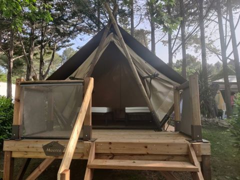 Tente en toile et en bois 2 personnes - Tente Mooera - 1 Chambre