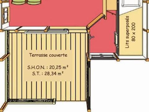 CHALET 4 personnes - Albizia (Option payante possible climatisation mobile) 