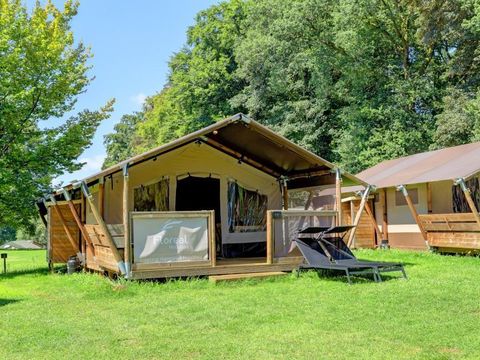 Tente en toile et en bois 5 personnes - Safari avec sanitaires 5 personnes VODA