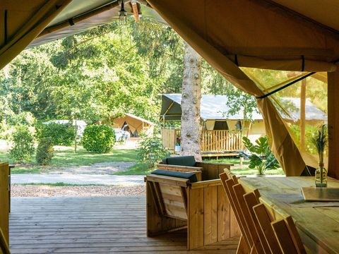 Tente en toile et en bois 6 personnes