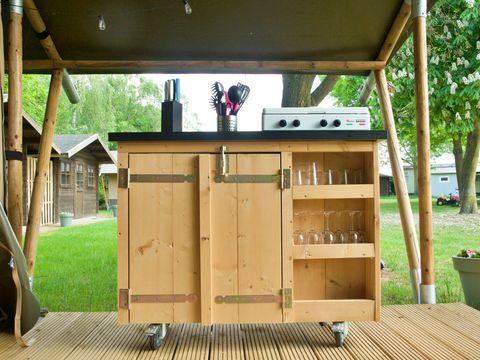 Tente en toile et en bois 6 personnes