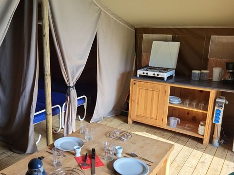 Tente en toile et en bois 5 personnes - Coco (Safari lodge)
