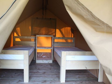 Tente en toile et en bois 2 personnes