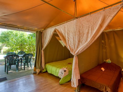 Bungalow toilé 4 personnes - Eco 16m² (2 chambres) 4 pers