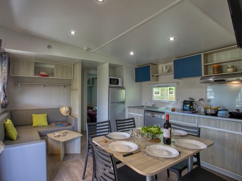 Mobilhome 6 personnes - Premium 36m² - 3 chambres - Climatisation - Lave-vaiselle - TV