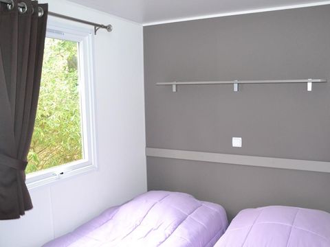 Mobilhome 6 personnes - Confort 34m² - 3 chambres - Terrasse couverte - TV