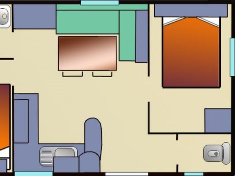 MOBILHOME 4 personnes - Loisir Confort 27m² - 2 chambres