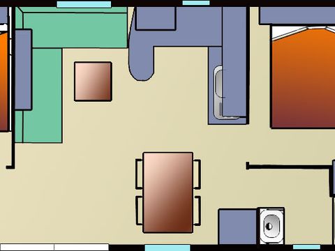 Mobilhome 6 personnes - Loisir CONFORT - 2chambres
