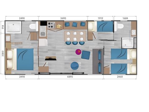 MOBILHOME 6 personnes - Sunêlia LUXE TAOS - 3 chambres