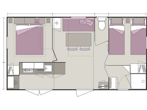 MOBILHOME 5 personnes - Cottage Confort 
