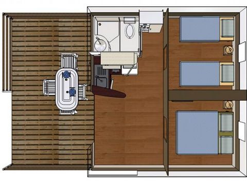 TENTE TOILE ET BOIS 6 personnes - SUN LODGE