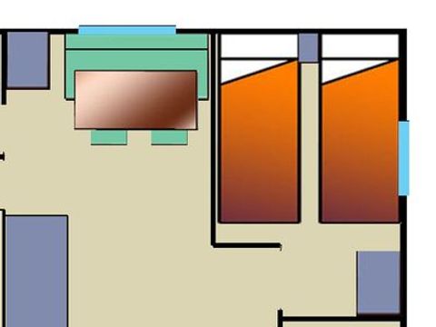 MOBILHOME 4 personnes - COTTAGE CONFORT PREMIUM