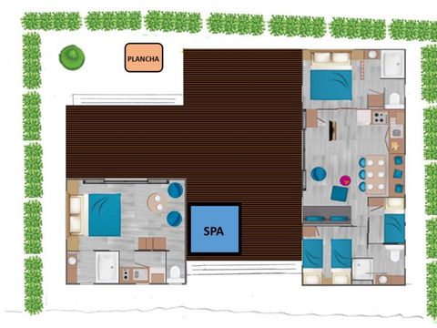 MOBILHOME 8 personnes - Sunêlia Luxe Taos Suite 59m², 4ch