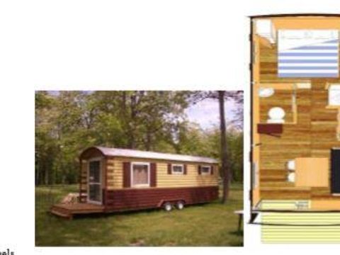HÉBERGEMENT INSOLITE 4 personnes - Roulotte - 1 chambre 1/4 pers