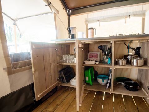 TENTE TOILE ET BOIS 5 personnes - Valkanela - Tente Safari Confort