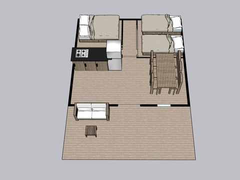 TENTE TOILE ET BOIS 5 personnes - Valkanela - Tente Safari Relax